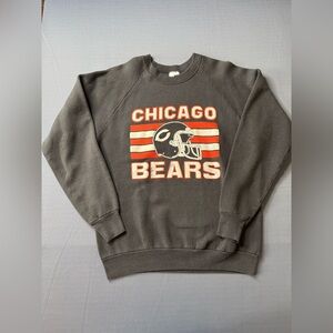 VTG 90s Chicago Bears Sweatshirt Blue Puff Print Crewneck L Fruit Of The Loom